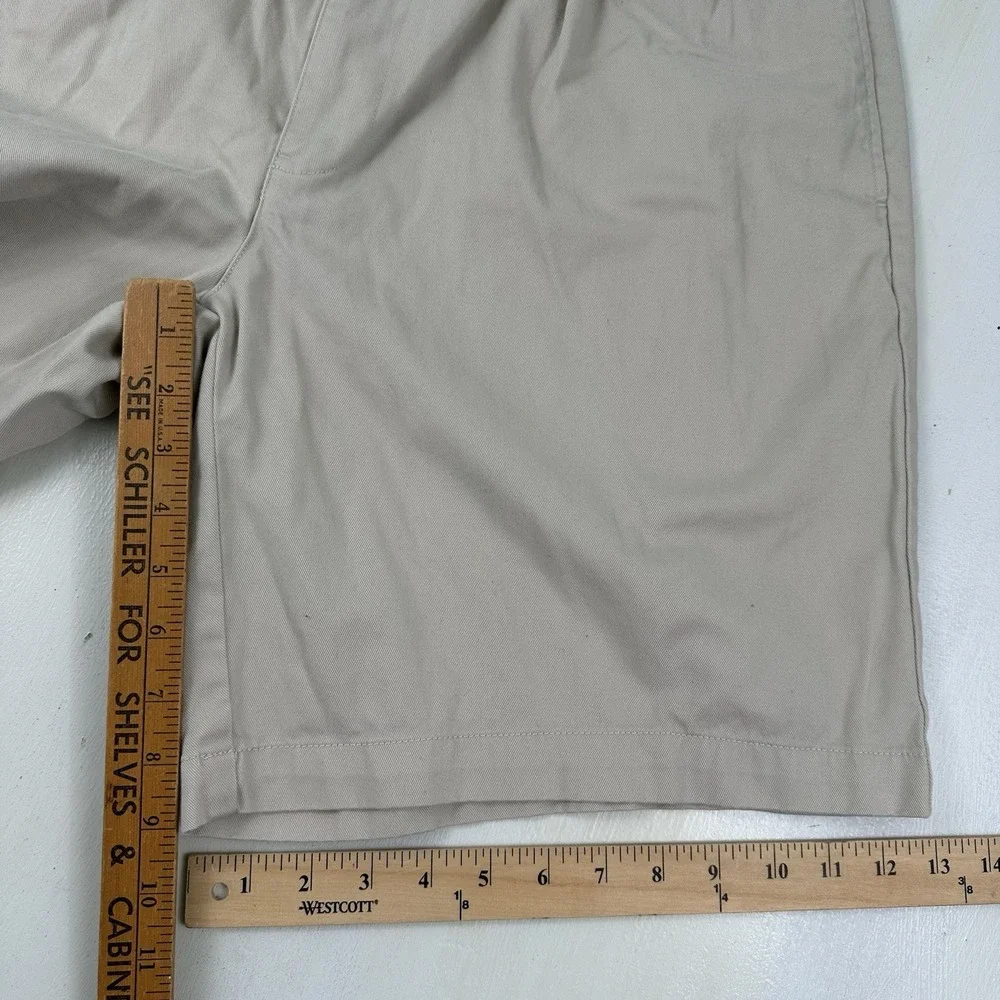VTG Polo Ralph Lauren Tyler Baggy Shorts Men Fits 35 X 9 Khaki High Rise Pleated
